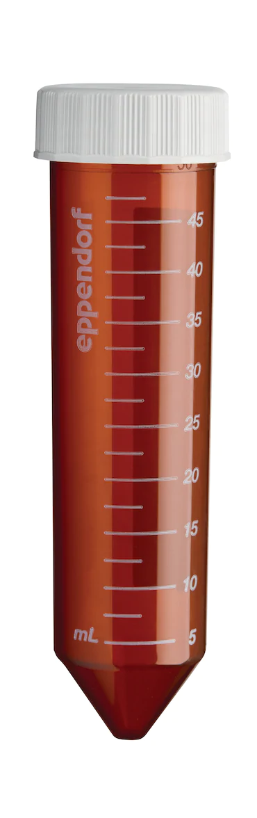 艾本德Eppendorf Conical Tubes, 50 mL, 無菌、無熱原, 無RNase和DNase, 無DNA, 琥珀色（光保護(hù)）, 200 個(gè) (8 包 × 25 個(gè))